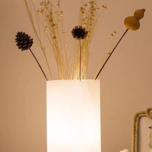 Dimmable Flower Vase Beside Decorative Table Lamp for Rustic Home